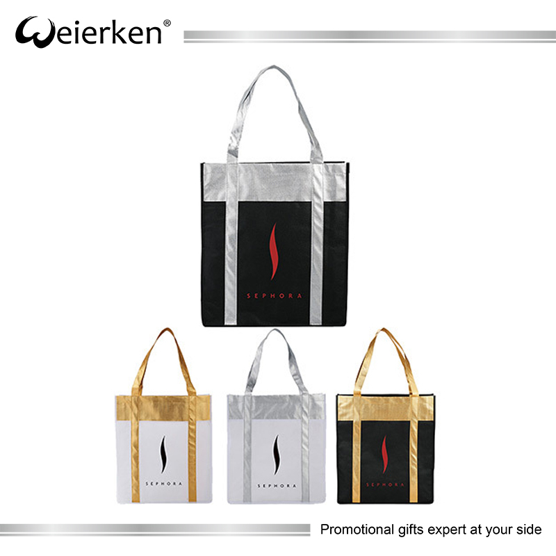 Customized Logo Printing Silk Screen Non-woven Recyclable Tote Bag