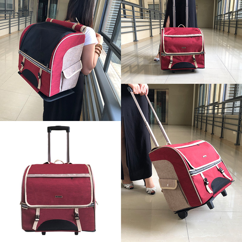 Comfortable Capsule Pet Travel Backpack Durable Pet Trolley Backpack